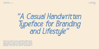 Calm Notes Font Poster 2