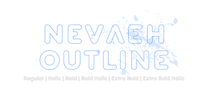 Nevaeh Outline Font Poster 1