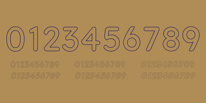 Nevaeh Outline Font Poster 4