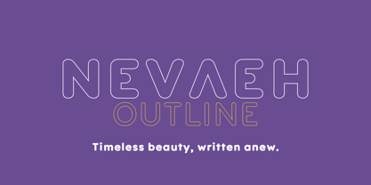 Nevaeh Outline Font Poster 5