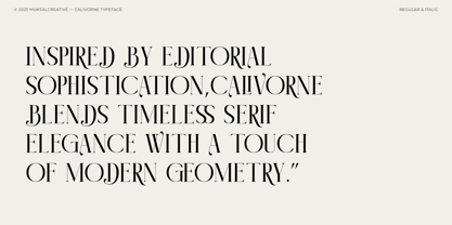 Calivorne Font Poster 2