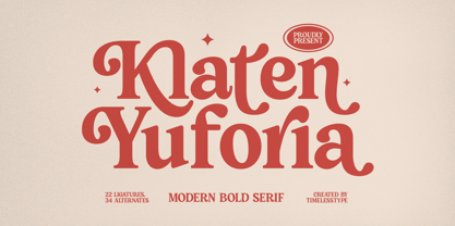 Klaten Yuforia Font Poster 1