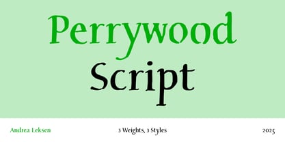Perrywood Script Font Poster 1