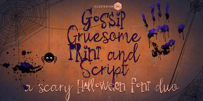 ZP Gossip Gruesome Font Poster 1