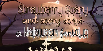 ZP Strawberry Scary Font Poster 1