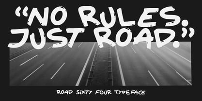 Road Sixty Four Font Poster 2