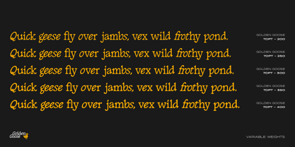 Golden Goose Font Poster 6