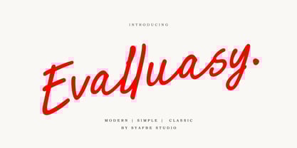 Evalluasy Font Poster 1
