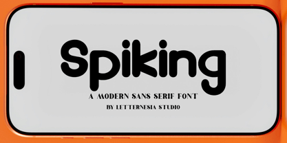 Spiking Font Poster 1