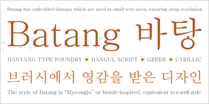 Batang Font Poster 3