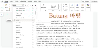 Batang Font Poster 5