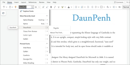 DaunPenh Font Poster 5