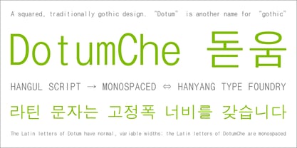 DotumChe Font Poster 3