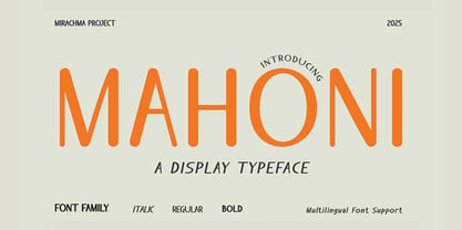 Mahoni Font Poster 1