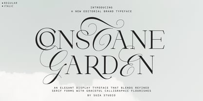 Constane Garden Italic Font Poster 1