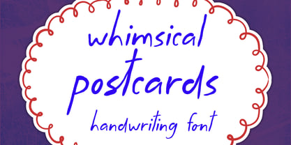 Whimsical Postcards Font Poster 1