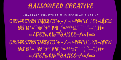 Halloween Creative Italic Font Poster 6