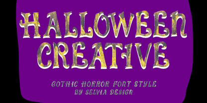 Halloween Creative Italic Font Poster 1