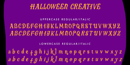 Halloween Creative Italic Font Poster 5