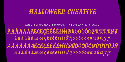 Halloween Creative Italic Font Poster 7