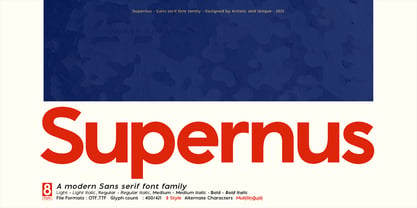 Supernus Font Poster 1