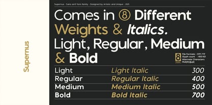 Supernus Font Poster 5