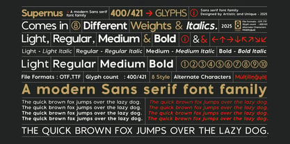 Supernus Font Poster 3