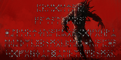 Ongunkan Anglo Saxon Predetor Font Poster 6