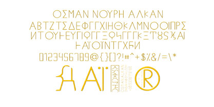 Ongunkan Greek Ionien Ellada Font Poster 9