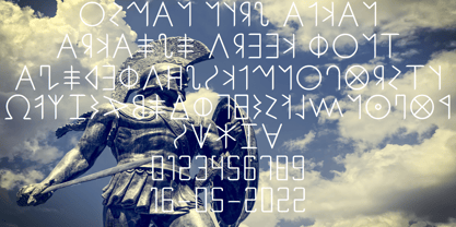 Ongunkan Greek Ionien Ellada Font Poster 3