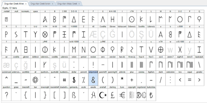 Ongunkan Greek Ionien Ellada Font Poster 11