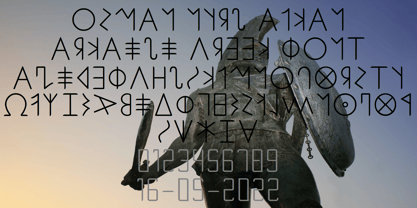 Ongunkan Greek Ionien Ellada Font Poster 2