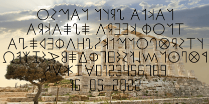 Ongunkan Greek Ionien Ellada Font Poster 1