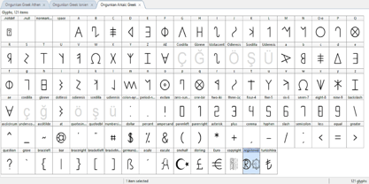 Ongunkan Greek Ionien Ellada Font Poster 10