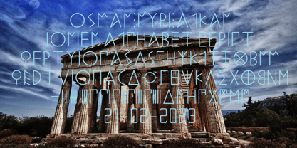Ongunkan Greek Ionien Ellada Font Poster 8