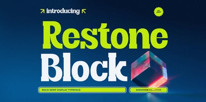 Restone Block Font Poster 1