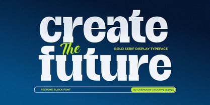 Restone Block Font Poster 2