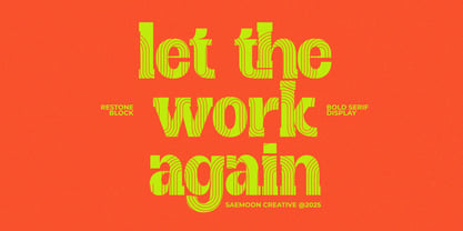 Restone Block Font Poster 3