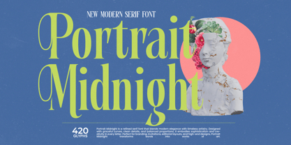 Portrait Midnight Font Poster 1