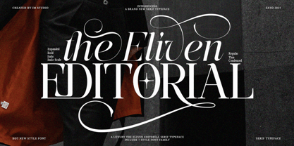 The Eliven Editorial Family Font Poster 1