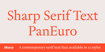 Sharp Serif Text PE Font Poster 1