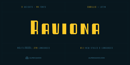 Raviona Font Poster 15