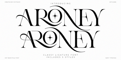 Aroney Font Poster 1
