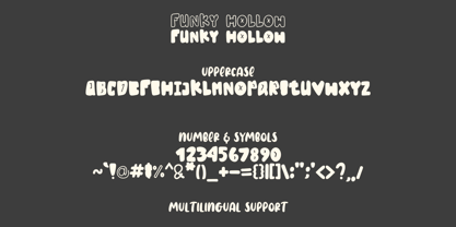 Funky Hollow Font Poster 9