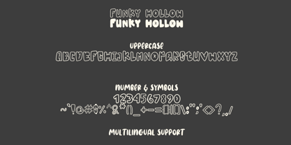 Funky Hollow Font Poster 10