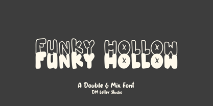 Funky Hollow Font Poster 1