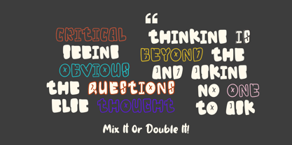 Funky Hollow Font Poster 2