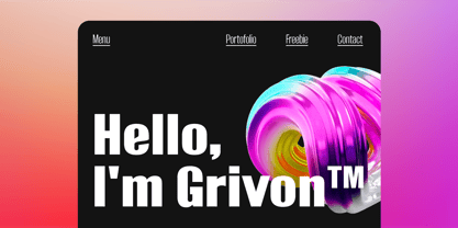 Grivon Font Poster 15