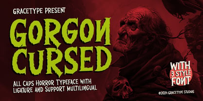 Gorgon Cursed Dripping Font Poster 1