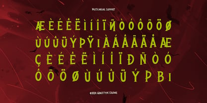 Gorgon Cursed Dripping Font Poster 11